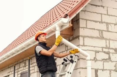 Pose et remplacement de gouttières à Étrépilly